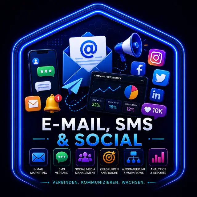 ✉️ E-Mail, SMS & Social
