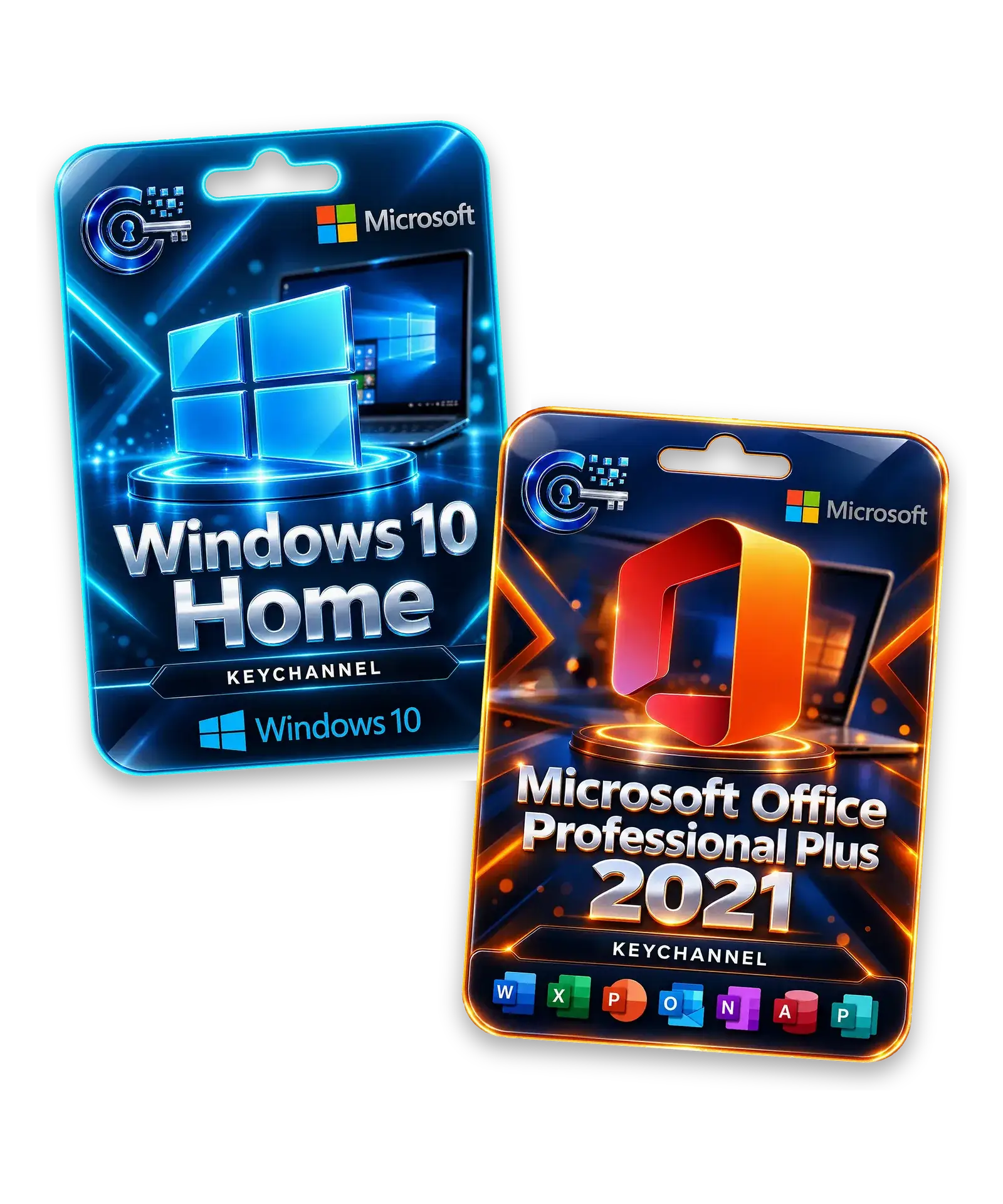 Windows 10 Home + Office 2021 Professional Plus – Bundle für 1 PC, unbefristet