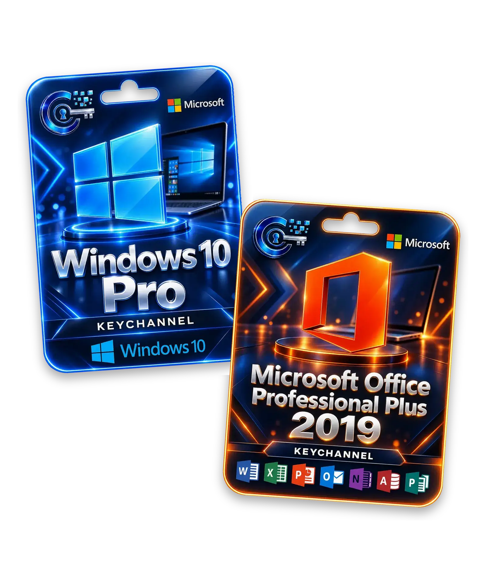 Windows 10 Pro + Office 2019 Professional Plus – Bundle für 1 PC, unbefristet