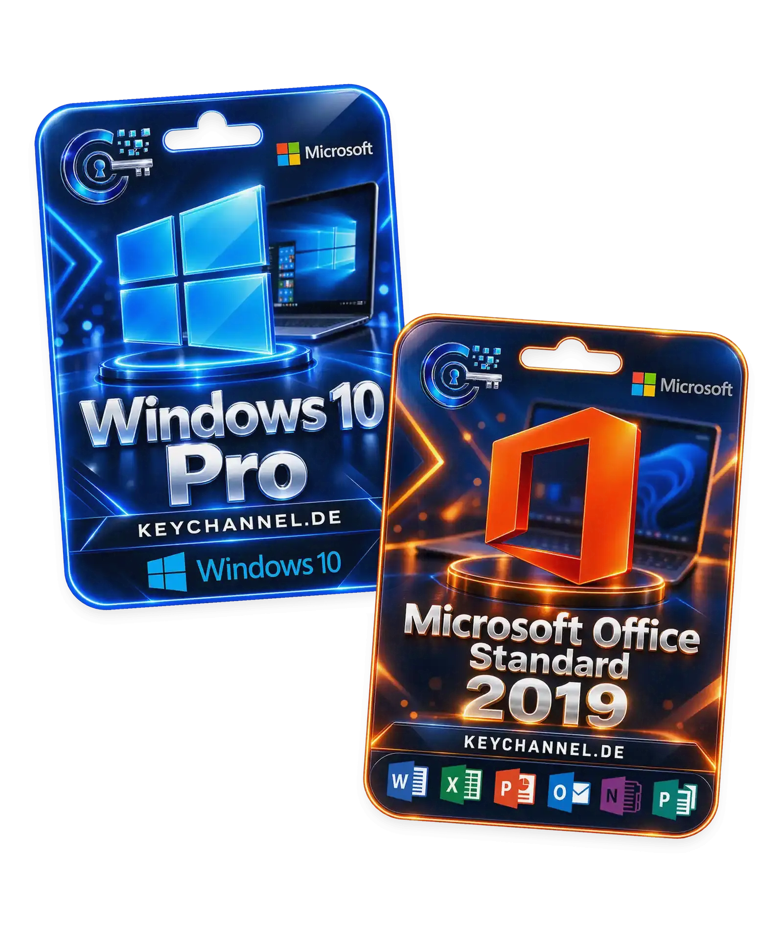 Windows 10 Pro and Office 2019 Standard – bundle license key cards