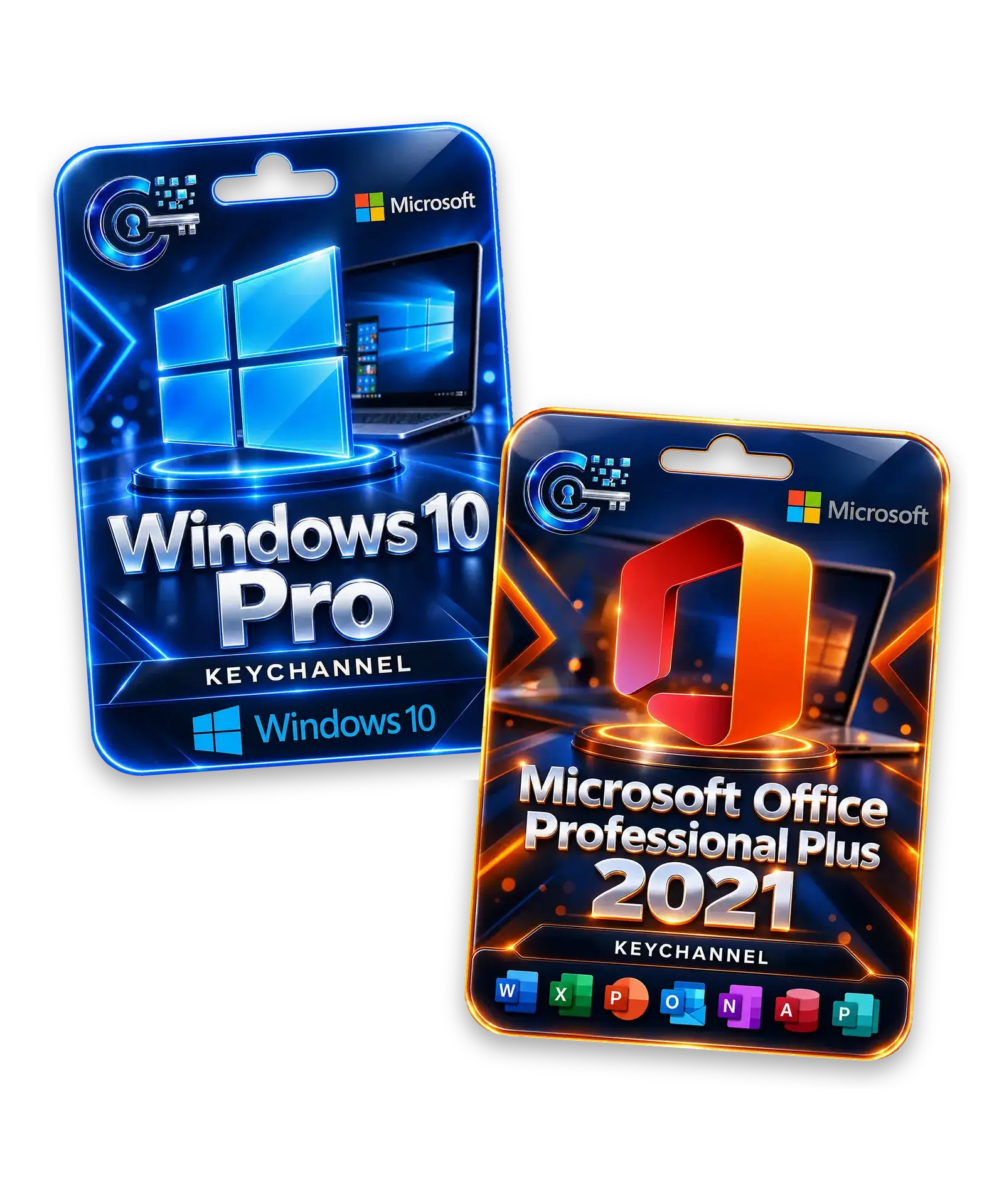 Windows 10 Pro + Office 2021 Professional Plus – Bundle für 1 PC, unbefristet