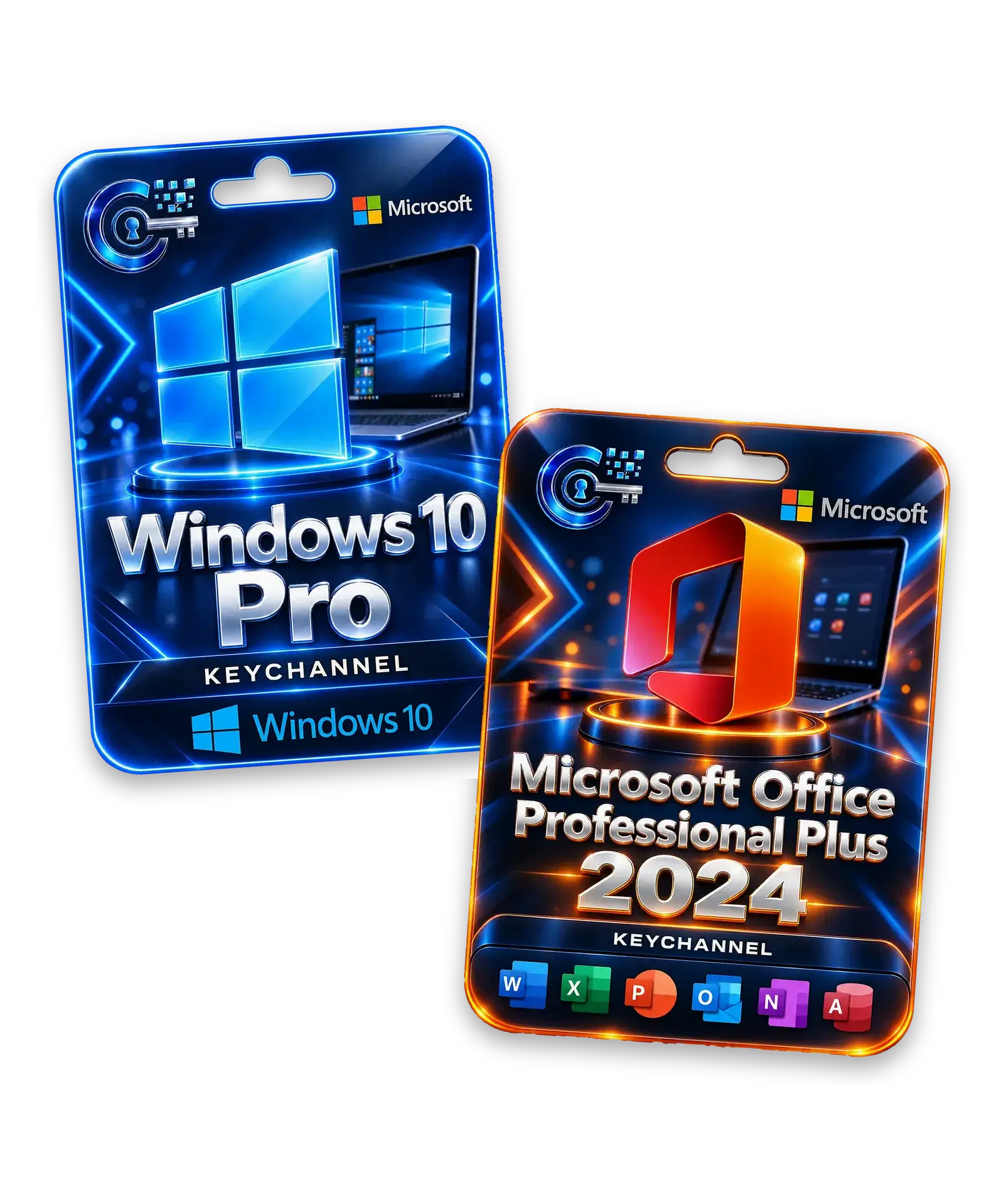 Windows 10 Pro + Office 2024 Professional Plus – Bundle für 1 PC, unbefristet