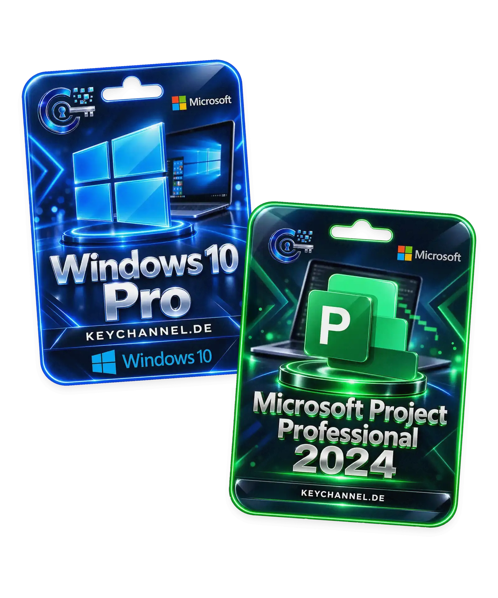 Windows 10 Pro + Project 2024 Professional – Bundle für 1 PC, unbefristet