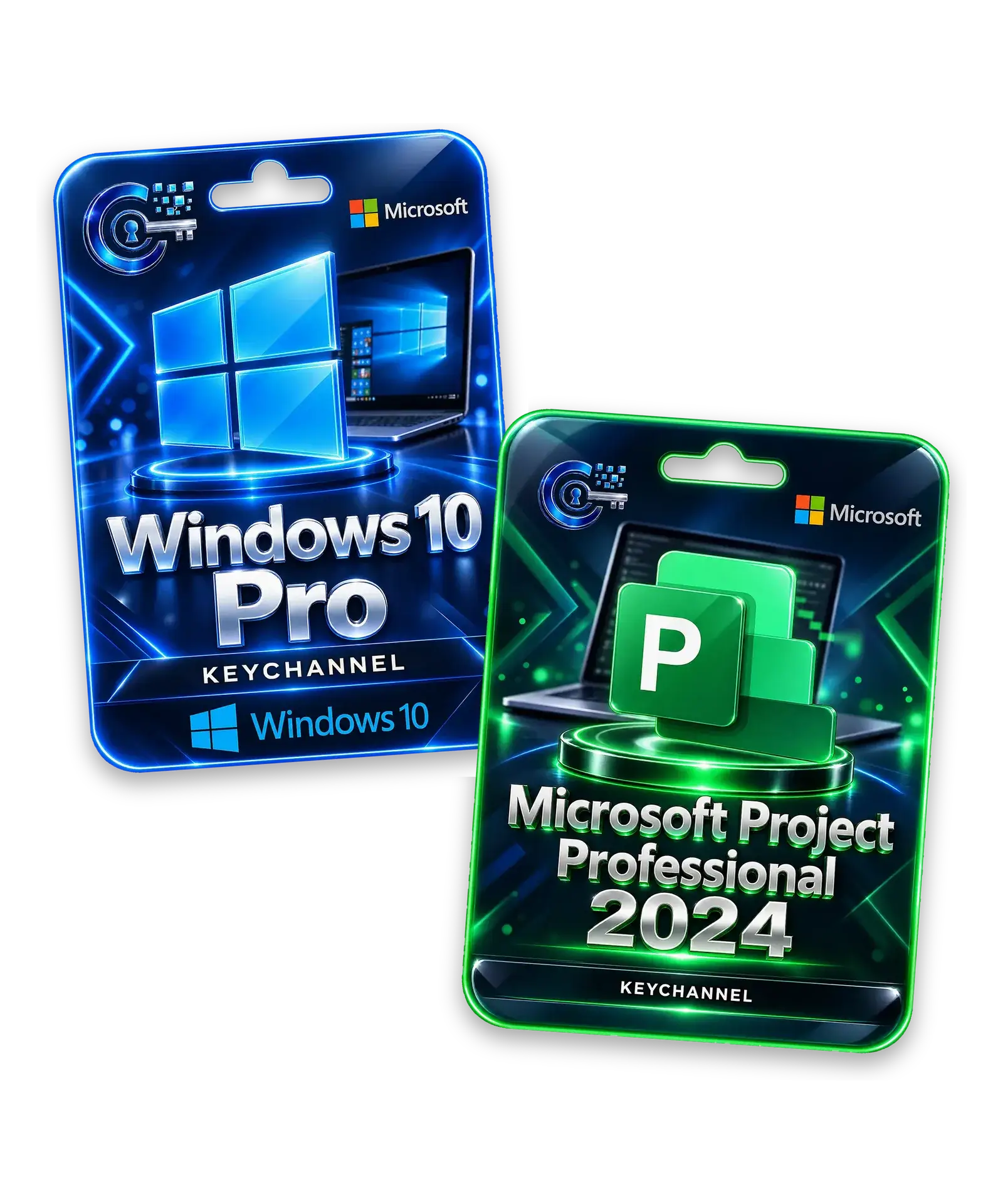 Windows 10 Pro + Project 2024 Professional – Bundle für 1 PC, unbefristet
