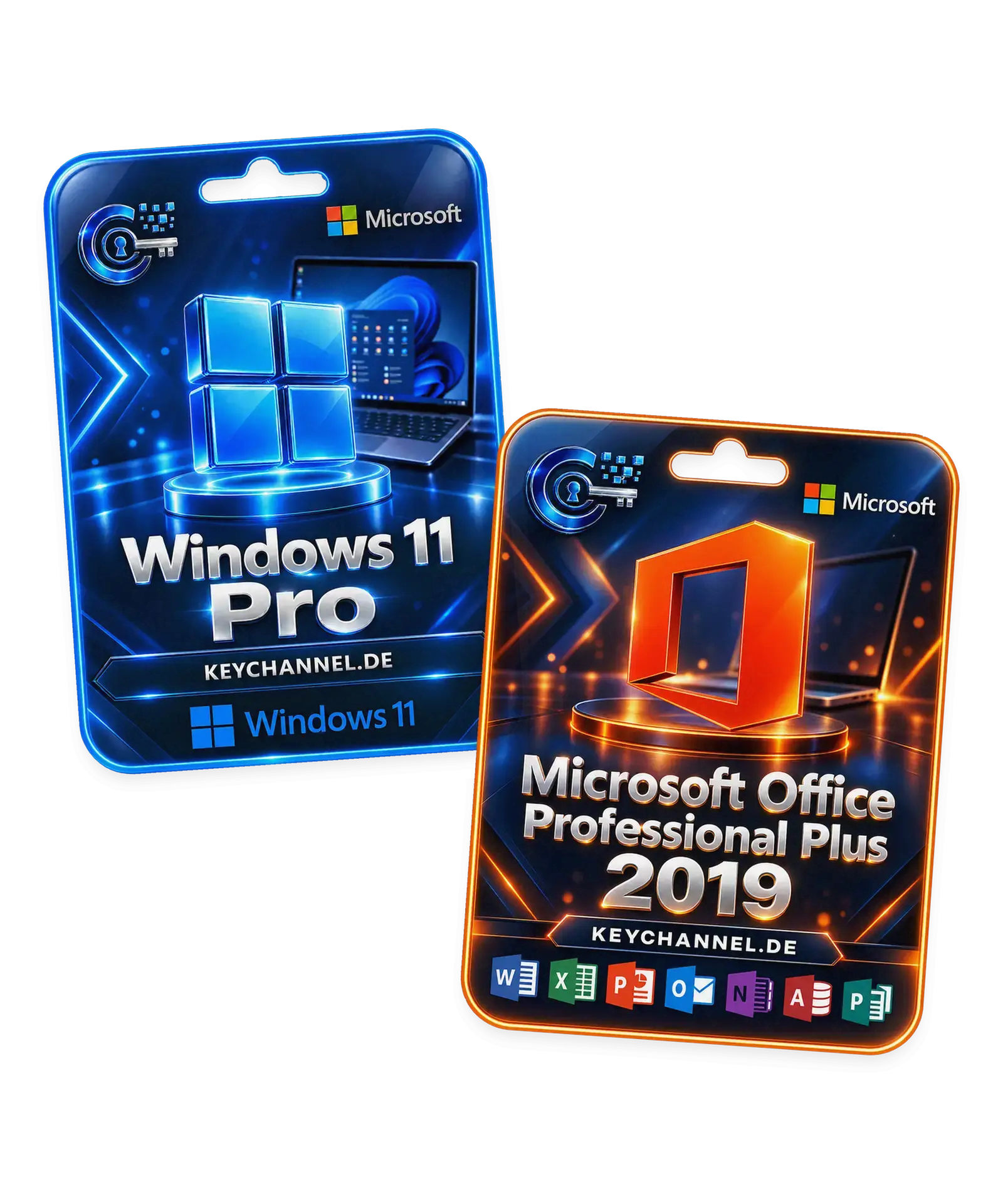Windows 11 Pro and Office 2019 Professional Plus – bundle license key cards