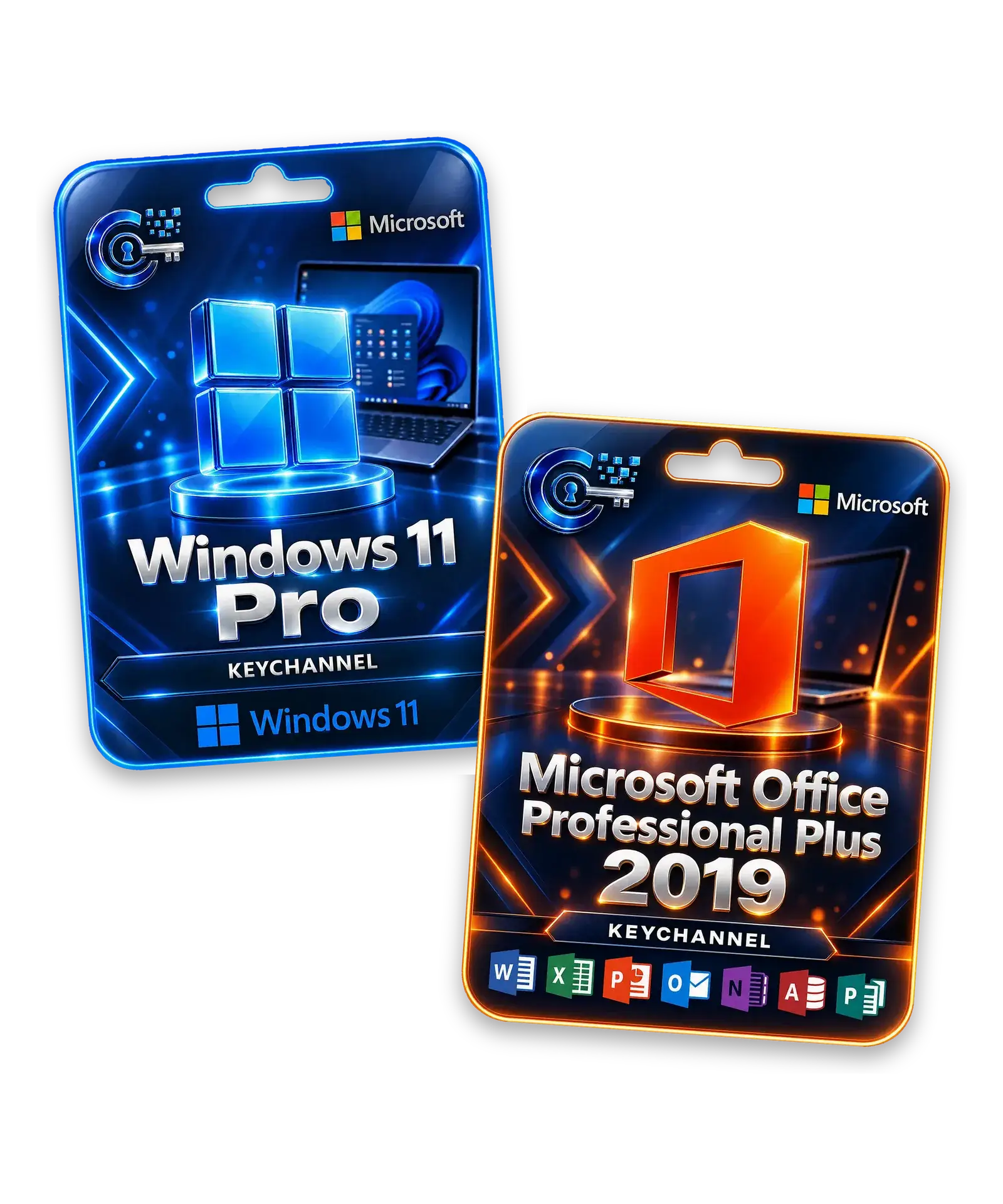Windows 11 Pro + Office 2019 Professional Plus – Bundle für 1 PC, unbefristet
