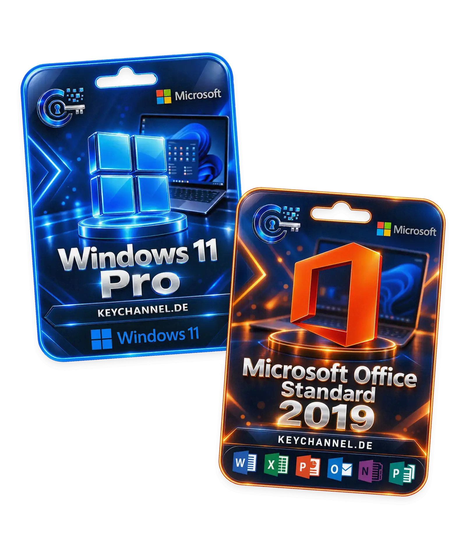 Windows 11 Pro and Office 2019 Standard – bundle license key cards