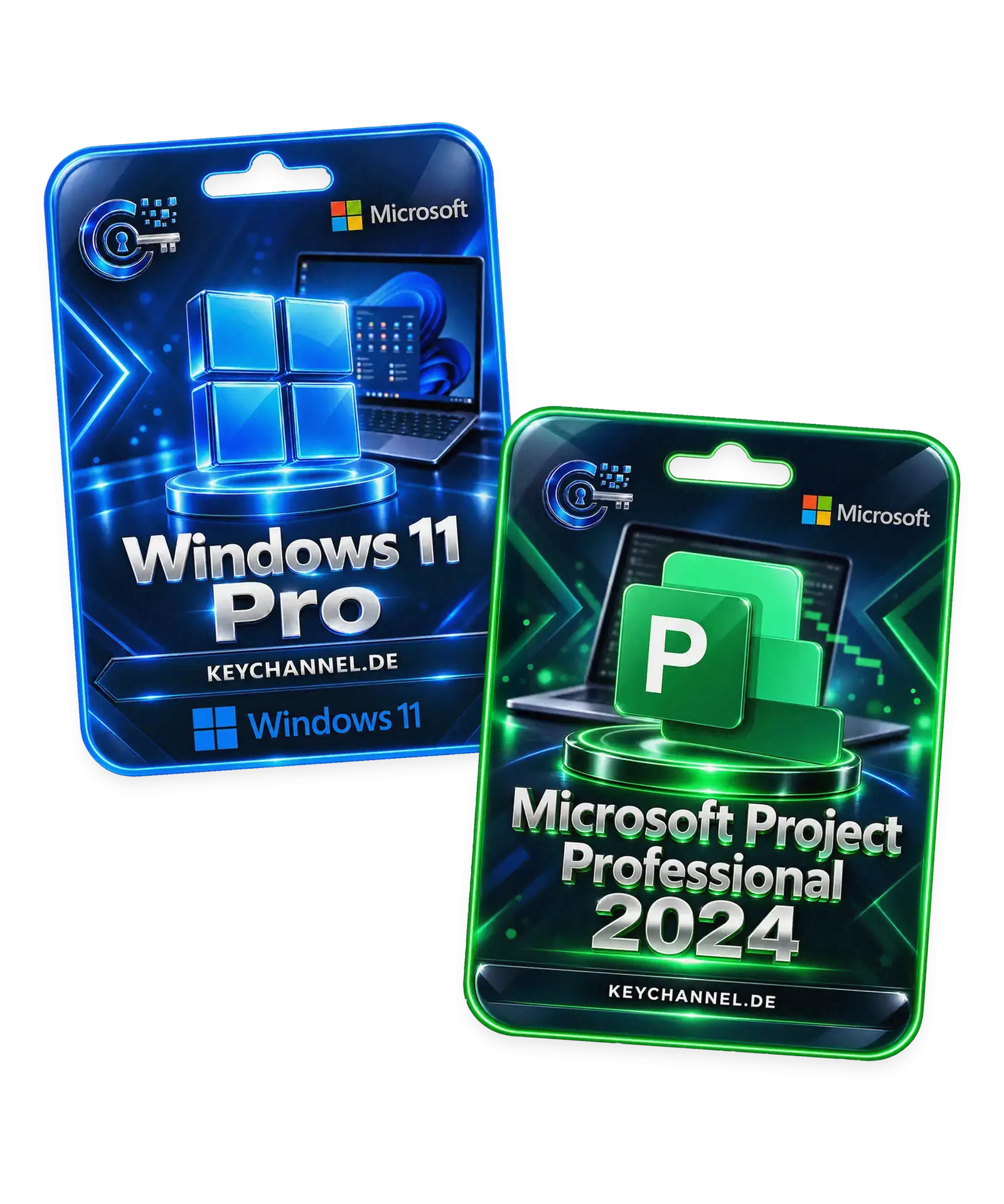 Windows 11 Pro and Project 2024 Professional – bundle license key cards
