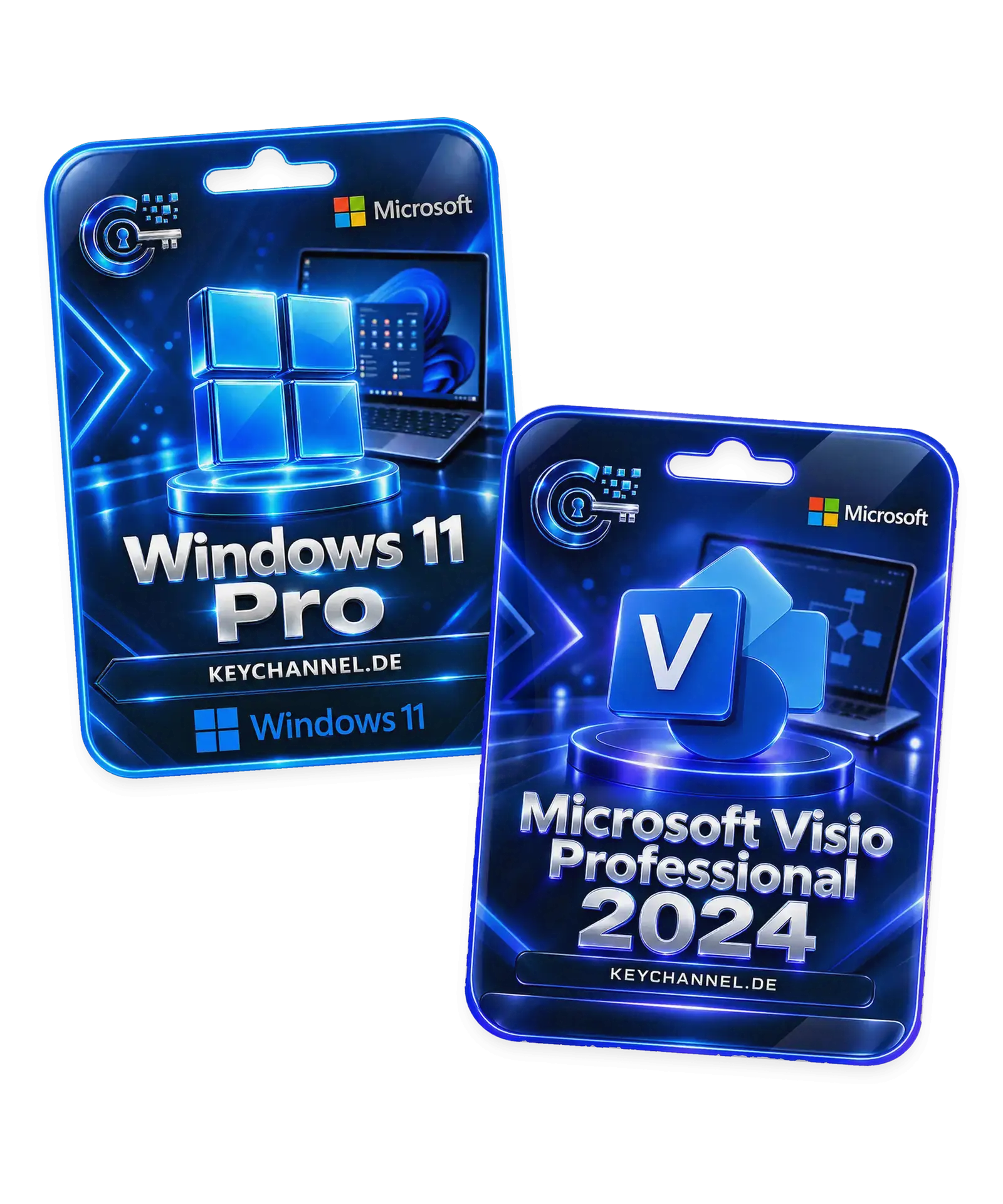 Windows 11 Pro + Visio 2024 Professional – Bundle für 1 PC, unbefristet