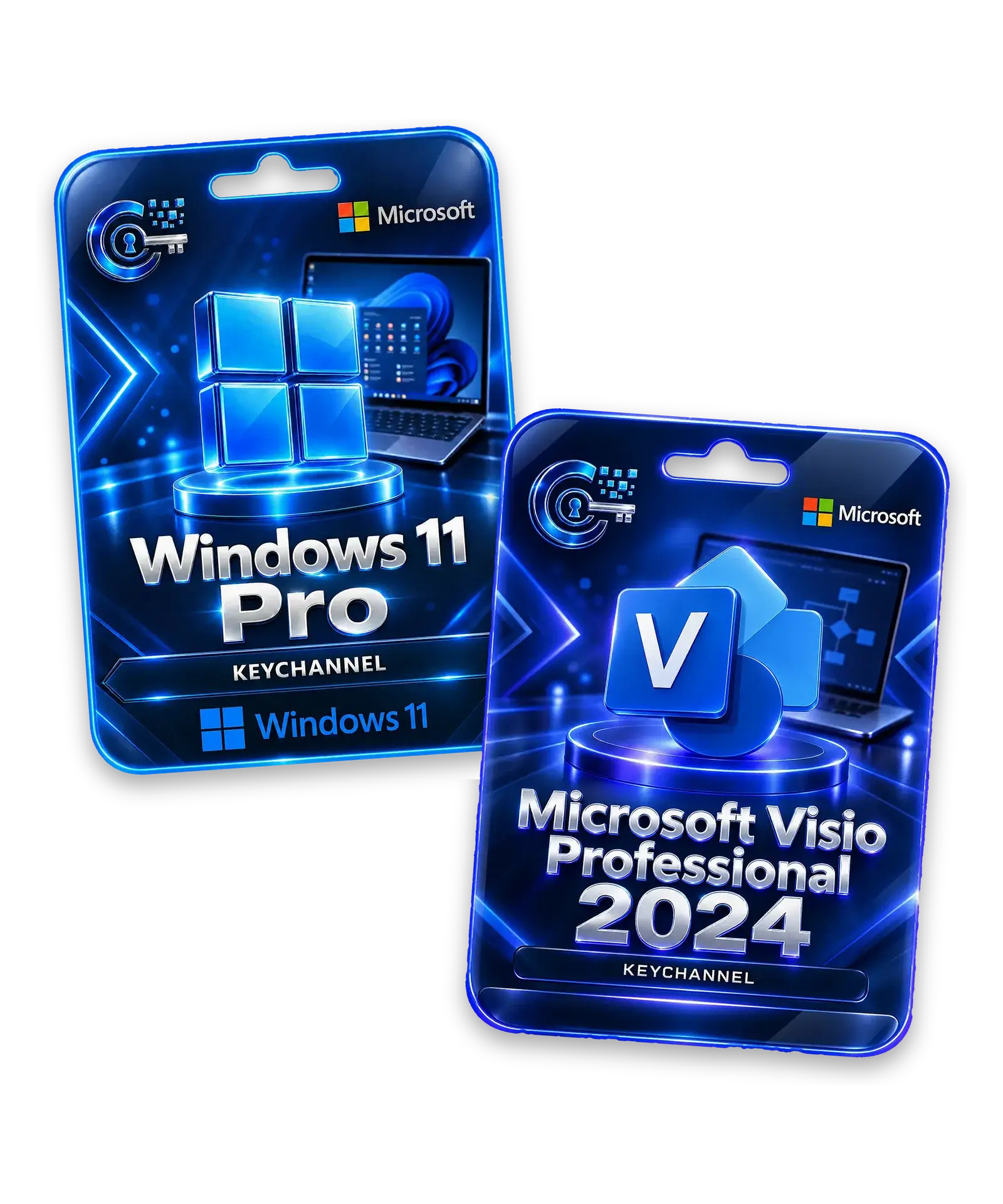 Windows 11 Pro + Visio 2024 Professional – Bundle für 1 PC, unbefristet